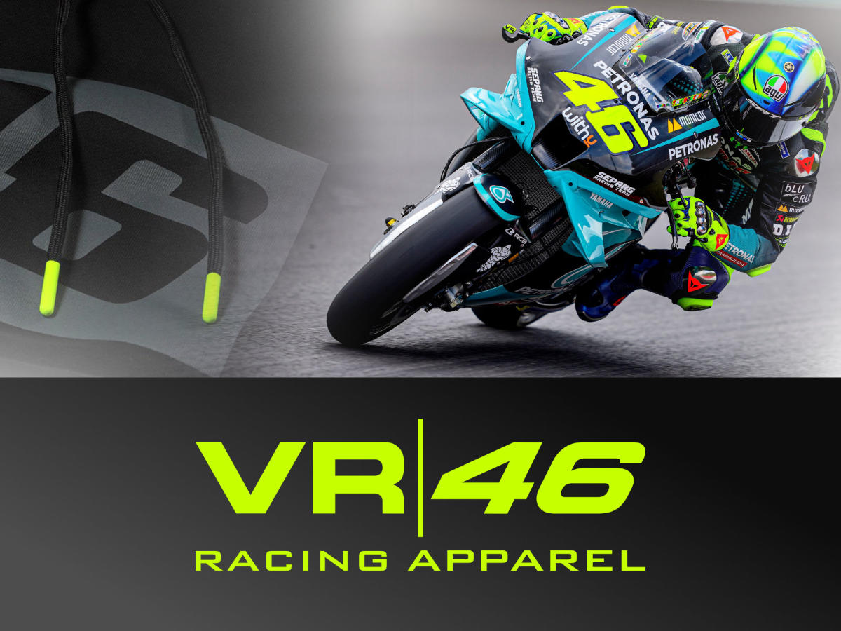 Originální oblečení a doplňky devíti násobného mistra světa MOTO GP Valentino Rossi. Všechny produkty VR46 se vyrábí z kvalitních materiálů s originálním designem. Exkluzivní kolekce jako jsou The Doctor, Core, Monster Dual, Monster Energy nebo Classic nejsou jen pánské, ale i dámské nebo dětské.